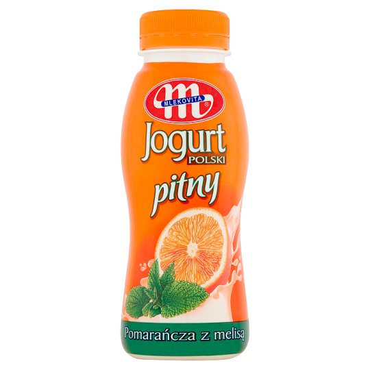 Mlekovita Jogurt Polski pitny pomarańcza z melisą 250 g