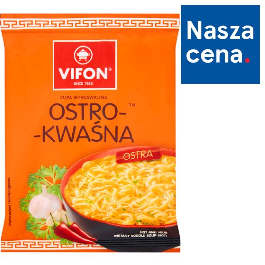 Vifon Ostro-kwaśna Zupa błyskawiczna 70 g