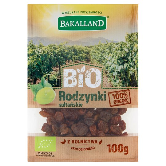 Bakalland Bio rodzynki sułtańskie 100 g