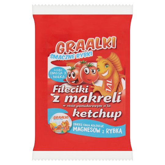 Graalki Smaczne rybki Fileciki z makreli w sosie pomidorowym a'la ketchup 100 g