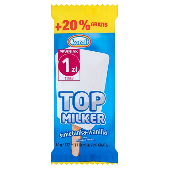 Koral Top Milker Lody śmietankowo-waniliowe 132 ml