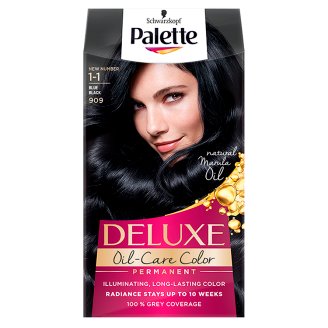 Palette Deluxe Oil-Care Color Farba do włosów Granatowa czerń 909