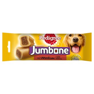 Pedigree Jumbone Medium z wołowiną Karma uzupełniająca 200 g (2 sztuki)