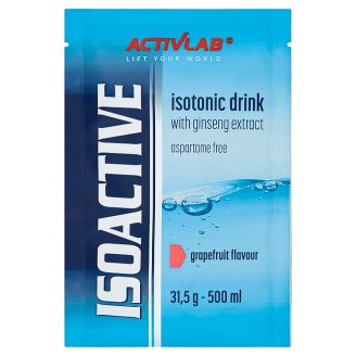 Activlab Isoactive Napój izotoniczny instant z dodatkiem żeń-szenia o smaku grejpfrutowym 31,5 g