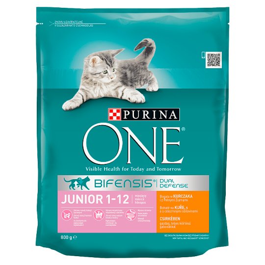 PURINA ONE Junior Complete Food for Kittens with Chicken and Whole Grains 800 g