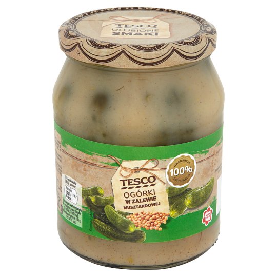 Tesco Ogórki w zalewie musztardowej 680 g