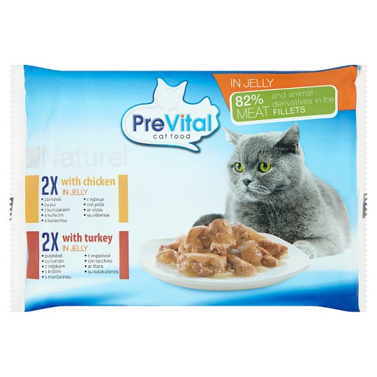 PreVital Naturel Pełnoporcjowa karma dla dorosłych kotów 4 x 85 g