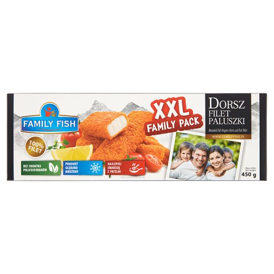 Family Fish Cod Fillet Fish Fingers 450 g