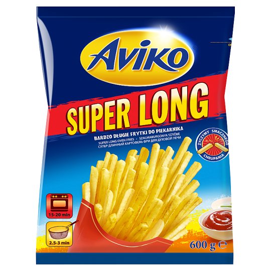 Aviko Super Long Bardzo długie frytki do piekarnika 600 g