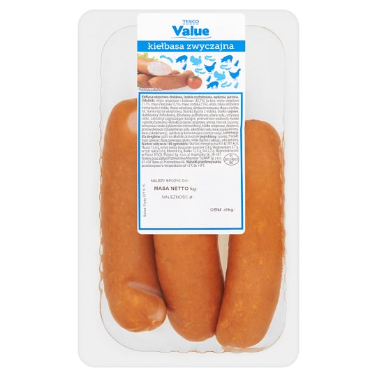 Tesco Value Kiełbasa zwyczajna
