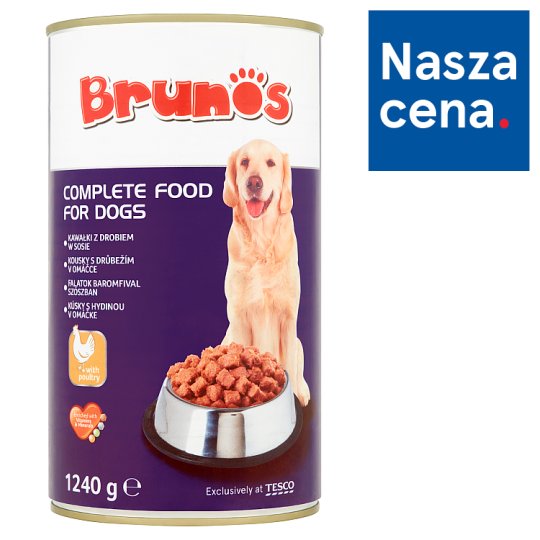 Brunos Karma dla dorosłych psów kawałki z drobiem w sosie 1240 g