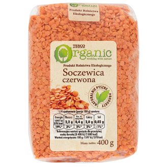 Tesco Organic Soczewica czerwona 400 g