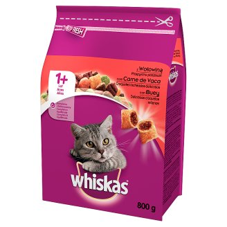 Whiskas z wołowiną przepyszne paszteciki Karma pełnoporcjowa 1+ lat 800 g