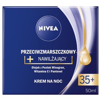 NIVEA Przeciwzmarszczkowy + nawilżający krem na noc 35+ 50 ml