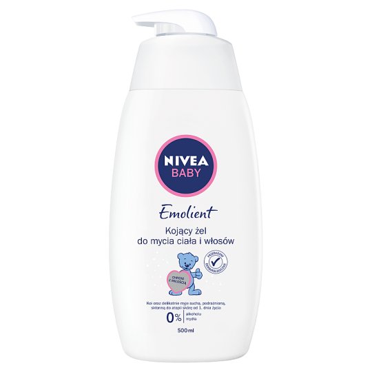 NIVEA Baby Emolient Kojący żel do mycia ciała i włosów 500 ml