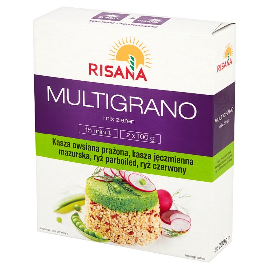 Risana Multigrano Mix ziaren z ryżem czerwonym 200 g (2 torebki)