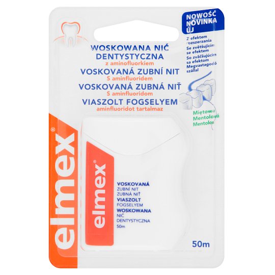 Elmex Woskowana nić dentystyczna 50 m