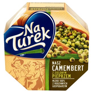 NaTurek Nasz Camembert z zielonym pieprzem Ser 120 g