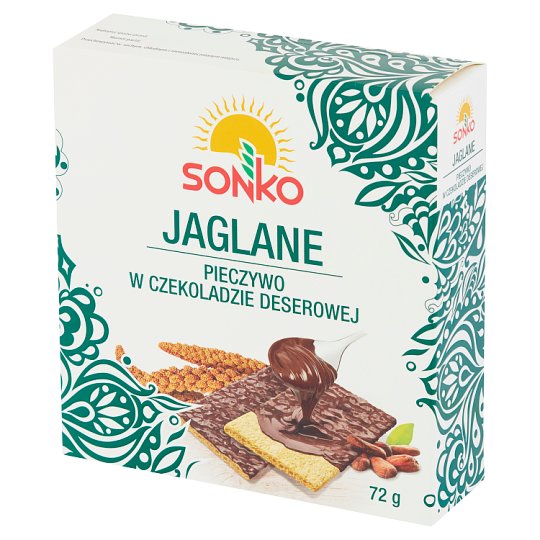 Sonko Pieczywo w czekoladzie deserowej jaglane 72 g