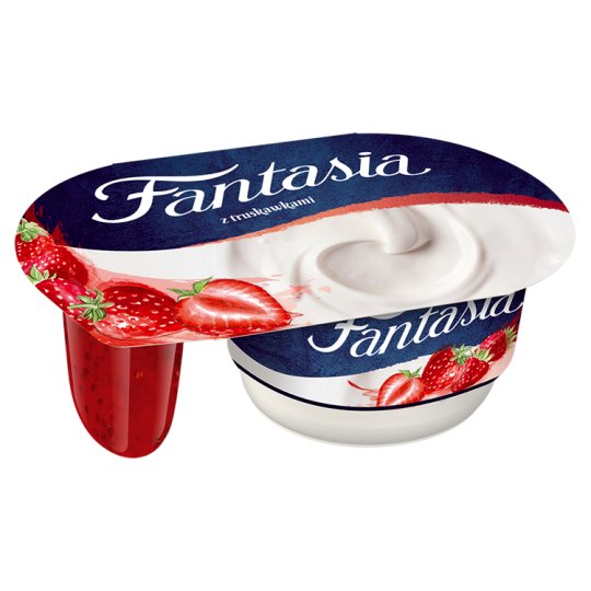 Danone Fantasia Jogurt kremowy z truskawkami 122 g