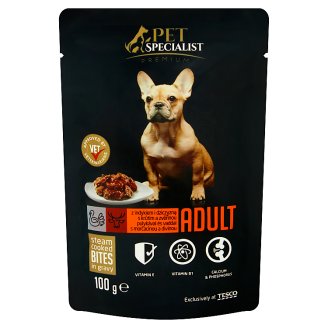 Tesco Pet Specialist Premium Karma dla dorosłych psów z indykiem i dziczyzną w sosie 100 g