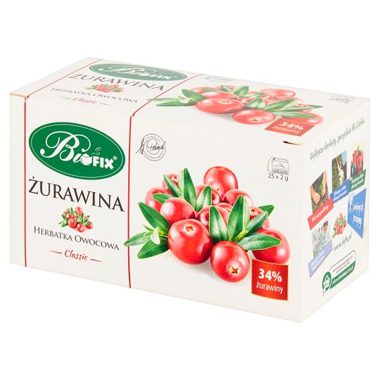 Bifix Classic Herbatka owocowa żurawina 50 g (25 x 2 g)
