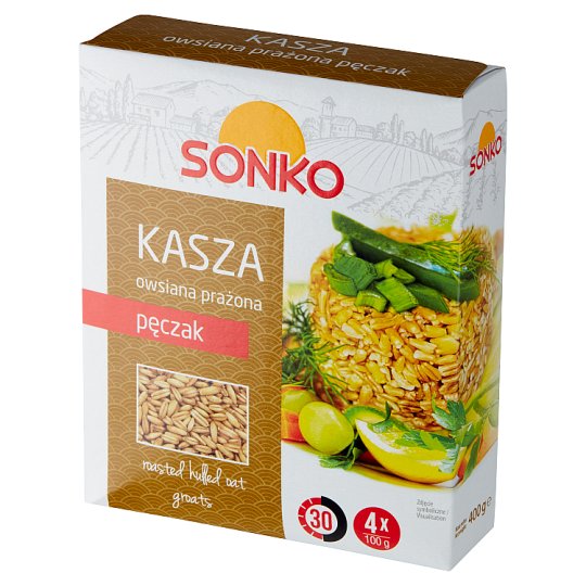 Risana Kasza owsiana pęczak prażona 400 g (4 torebki)