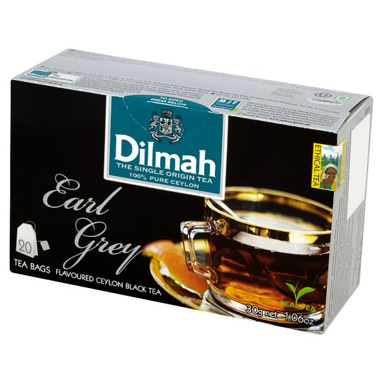 Dilmah Earl Grey Cejlońska czarna herbata z aromatem bergamoty 30 g (20 torebek)