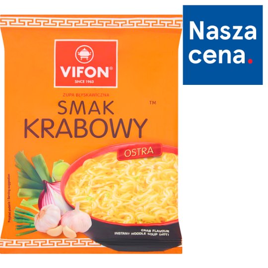 Vifon Smak krabowy Zupa błyskawiczna 70 g