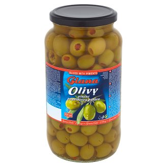 Giana Hiszpańskie oliwki zielone z pastą paprykową w słonej zalewie 935 g