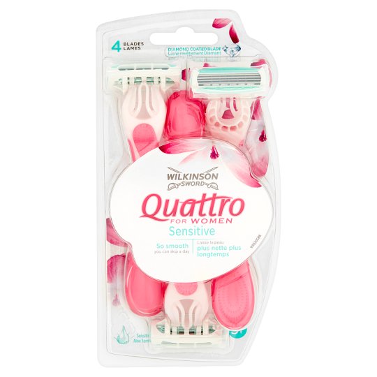 Wilkinson Sword Quattro For Women Sensitive Jednorazowe maszynki 3 sztuki