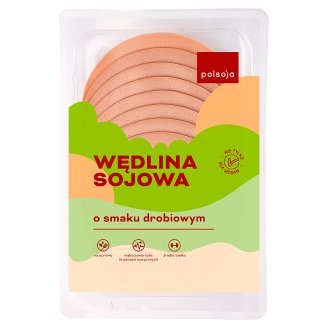 Polsoja Wędlina sojowa o smaku drobiowym z zielonymi oliwkami 100 g