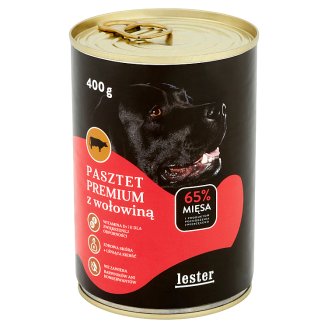 Lester Pasztet premium z wołowiną Karma dla dorosłych psów wszystkich ras 400 g