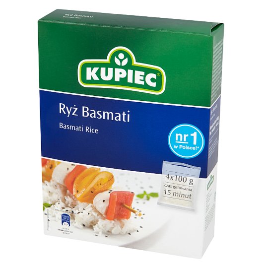 Kupiec Basmati Rice 400 g (4 Bags)