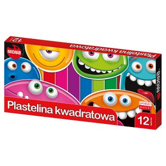 Mona Plastelina kwadratowa 12 kolorów