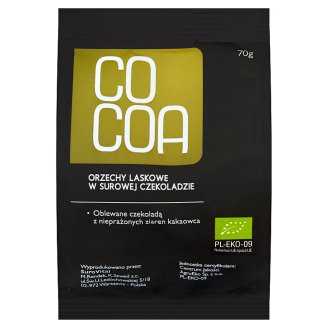 Cocoa Orzechy laskowe w surowej czekoladzie 70 g