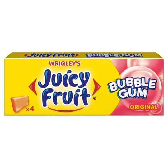 Juicy Fruit Bubble Gum Original Guma do żucia 13,8 g (4 kostki)