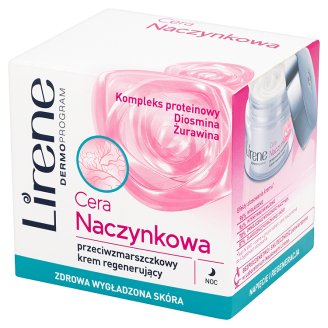 Lirene Cera Naczynkowa Przeciwzmarszczkowy krem regenerujący na noc 50 ml