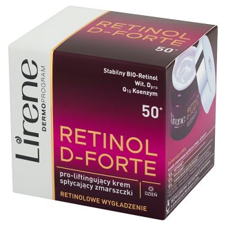 Lirene Retinol D-Forte 50+ Pro-liftingujący krem spłycający zmarszczki na dzień 50 ml