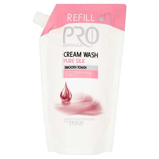 Tesco Pro Formula Pure Silk Kremowe mydło w płynie opakowanie uzupełniające 500 ml