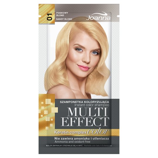 Joanna Multi Effect color Szamponetka koloryzująca piaskowy blond 01 35 g