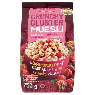 Tesco Musli chrupkie z kawałkami liofilizowanych malin 750 g