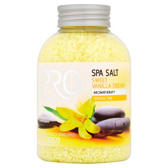 Tesco Pro Formula Sól do kąpieli Wanilia 600 g