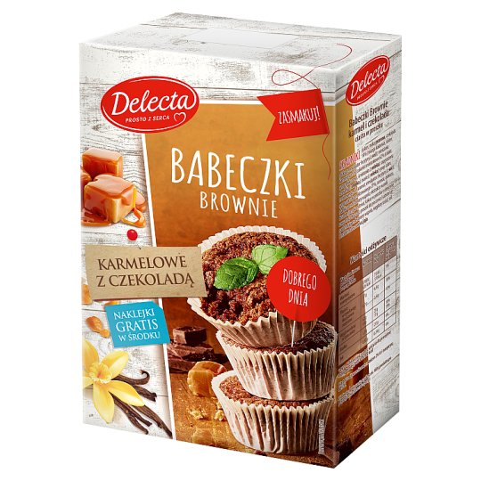 Delecta Babeczki Brownie karmelowe z czekoladą 360 g