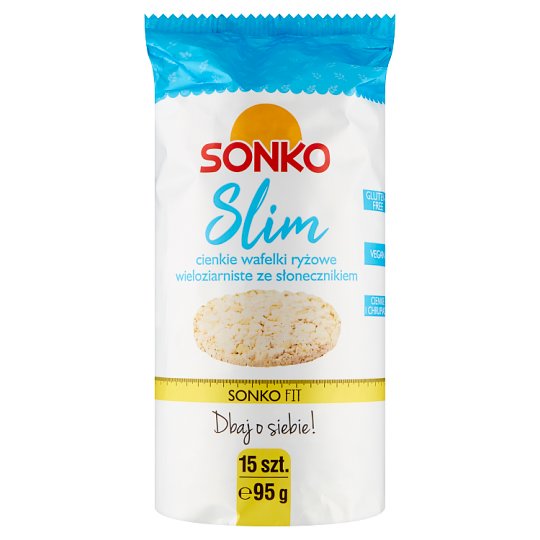 Sonko Slim Wafle ryżowe wieloziarniste ze słonecznikiem 95 g
