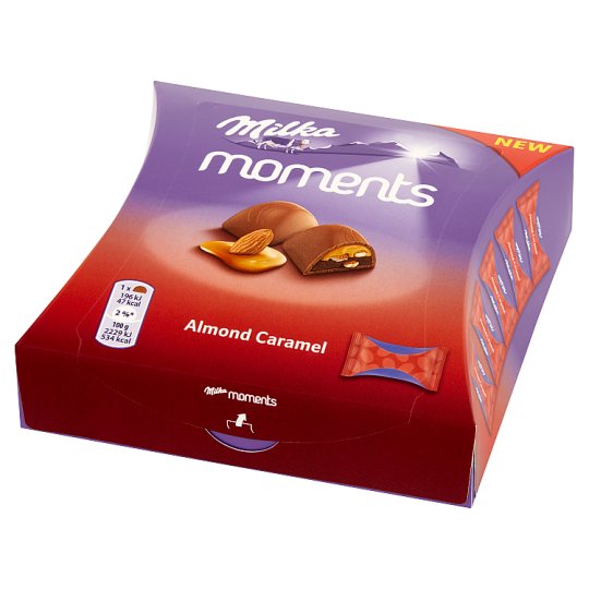 Milka Moments Almond Caramel Milk Chocolate 96 g (11 Pieces)