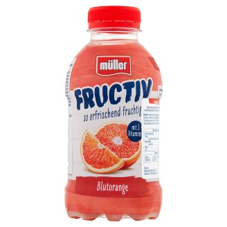 Müller Fructiv Czerwona pomarańcza Napój z soku owocowego i serwatki 440 ml