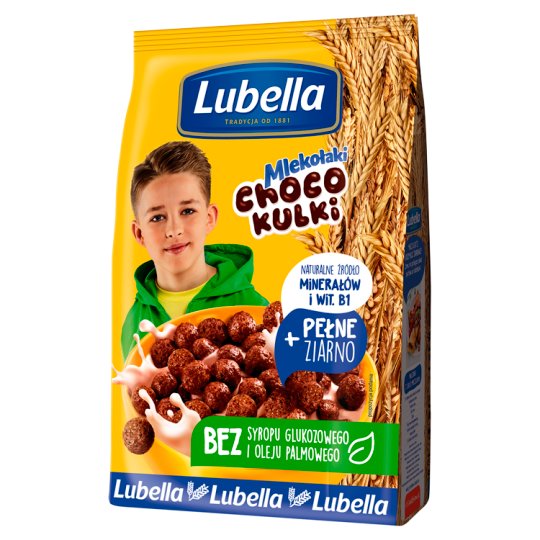 Lubella Mlekołaki Choco Kulki Zbożowe kulki o smaku czekoladowym 400 g