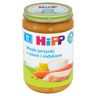 HiPP BIO Młode jarzynki z ryżem i indykiem po 11. miesiącu 220 g