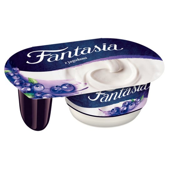 Danone Fantasia Jogurt kremowy z jagodami 122 g